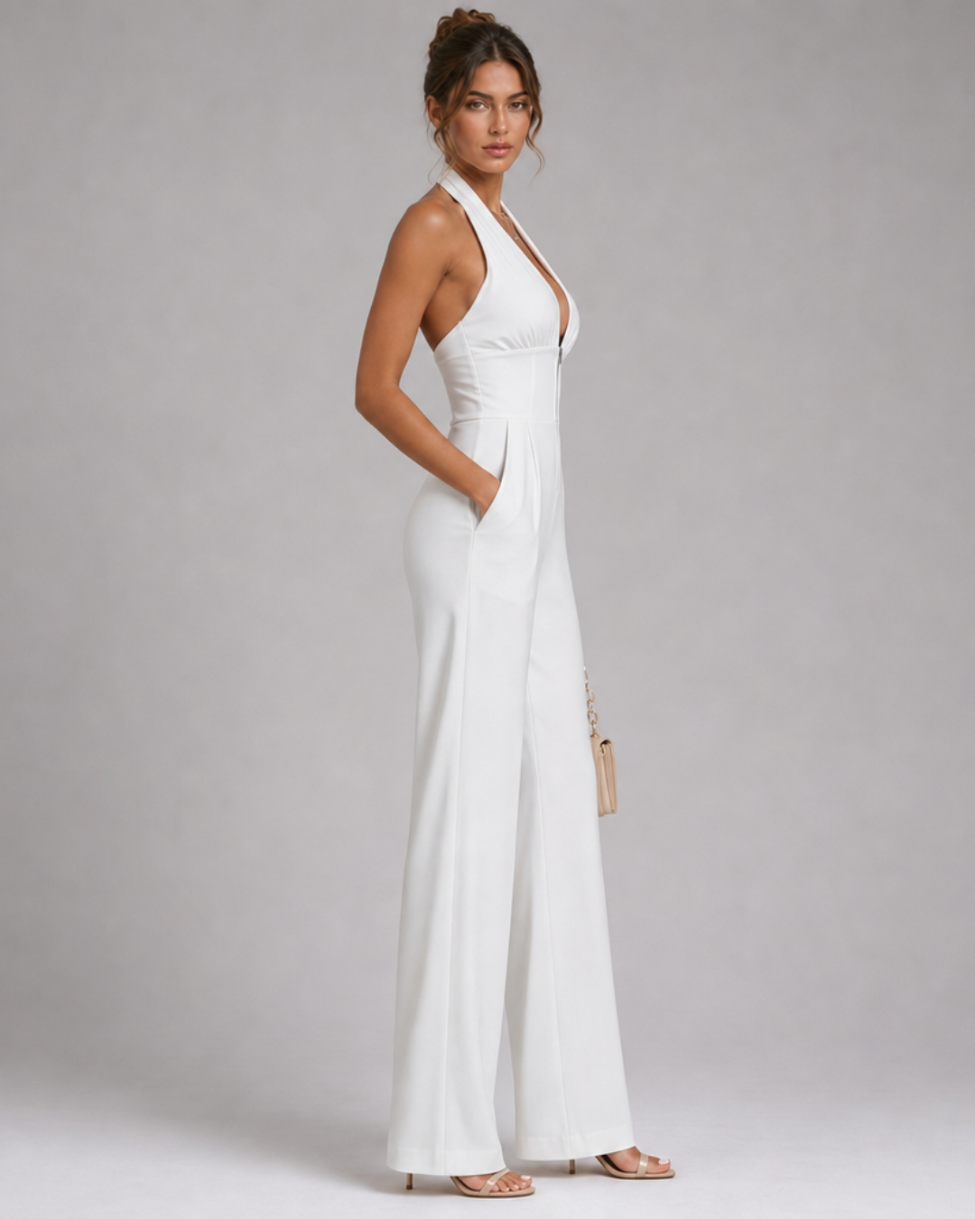 Nymera | Halter Neck Wide Leg Sleeveless Jumpsuit-2