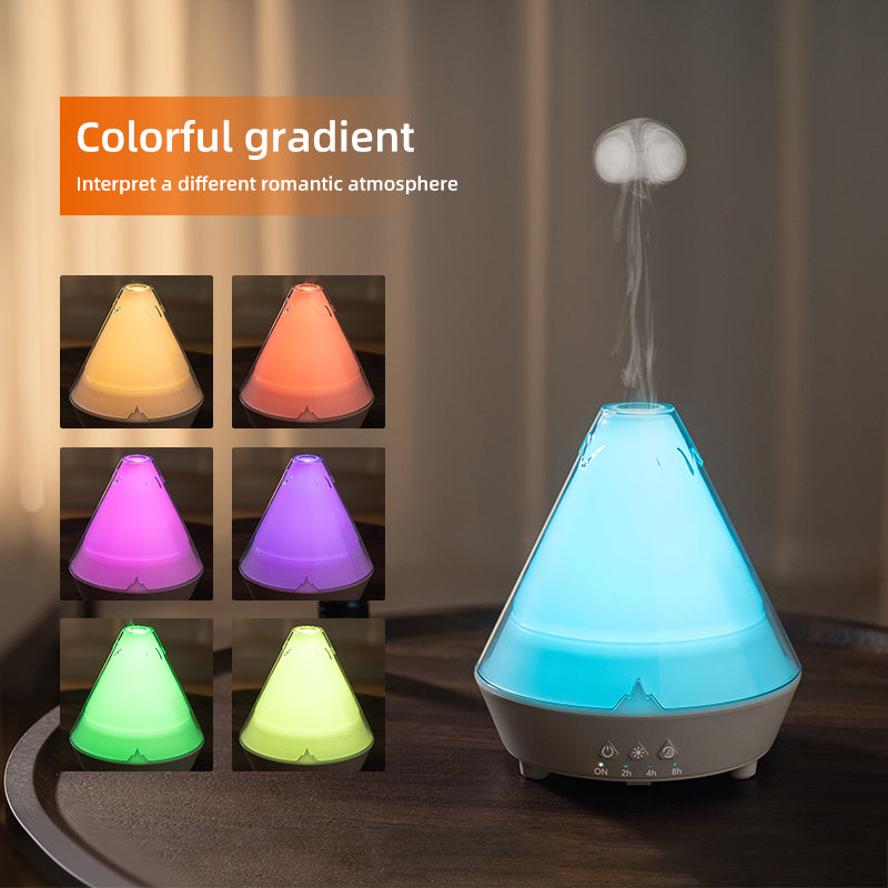 Home USB Volcanno Aroma Diffuser Humidifier Bedroom Colorful Indoor-3