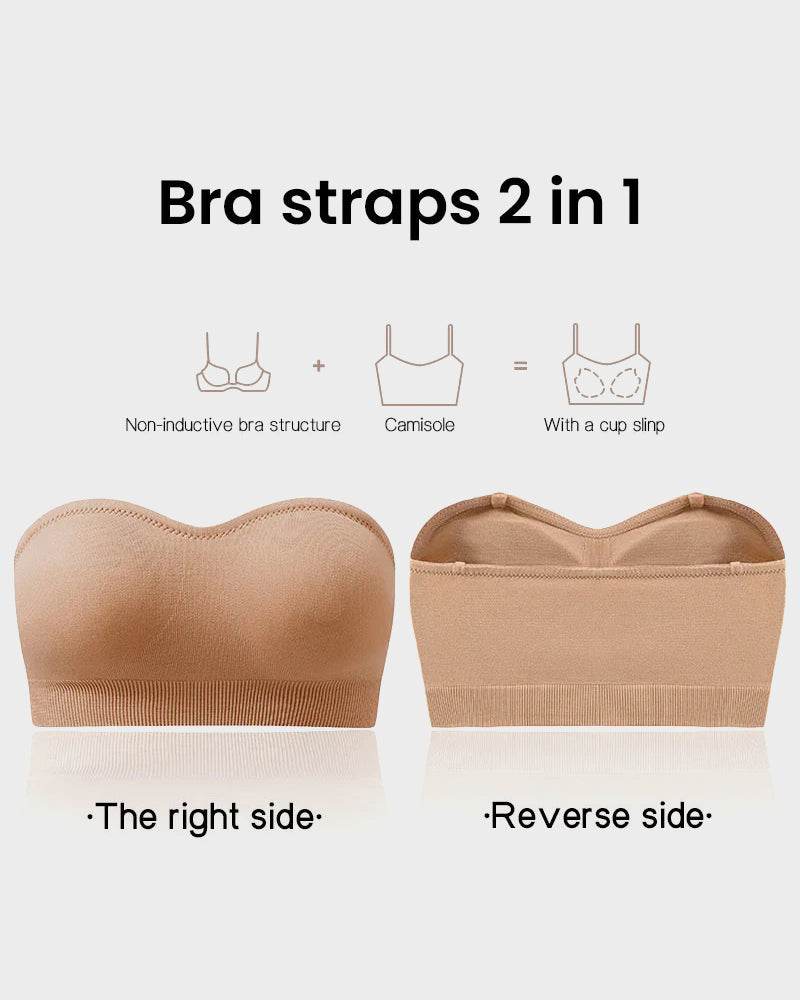 Non-Slip Bandeau Seamless Wireless Strapless Bra-24