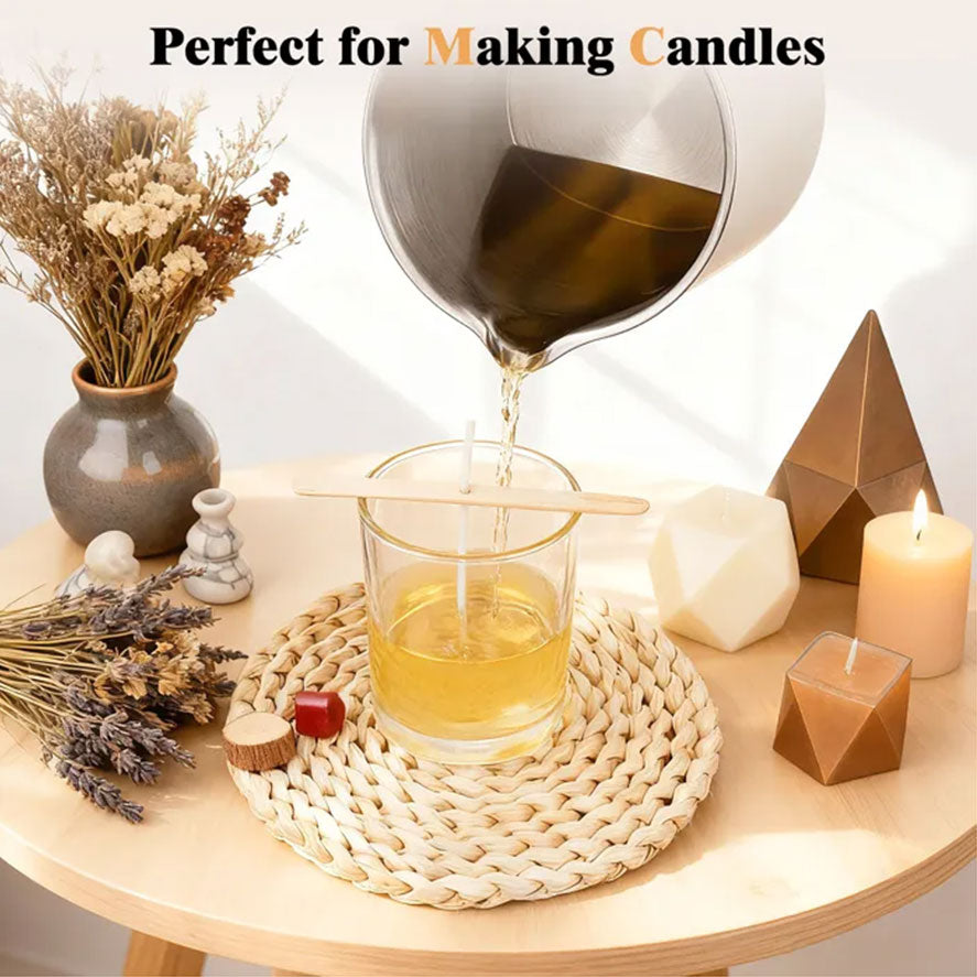 A47U 800ml Electric Wax Kettle, Candle Making Pouring Pot with Thermometer, DIY Craft Tool Kit for Beginners, UK Plug-3