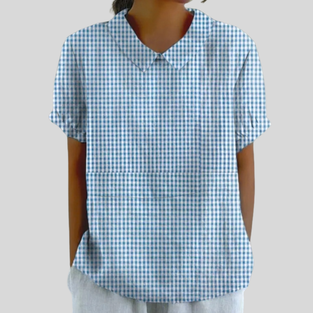 Lorinda | Classic Checkered Blouse-1