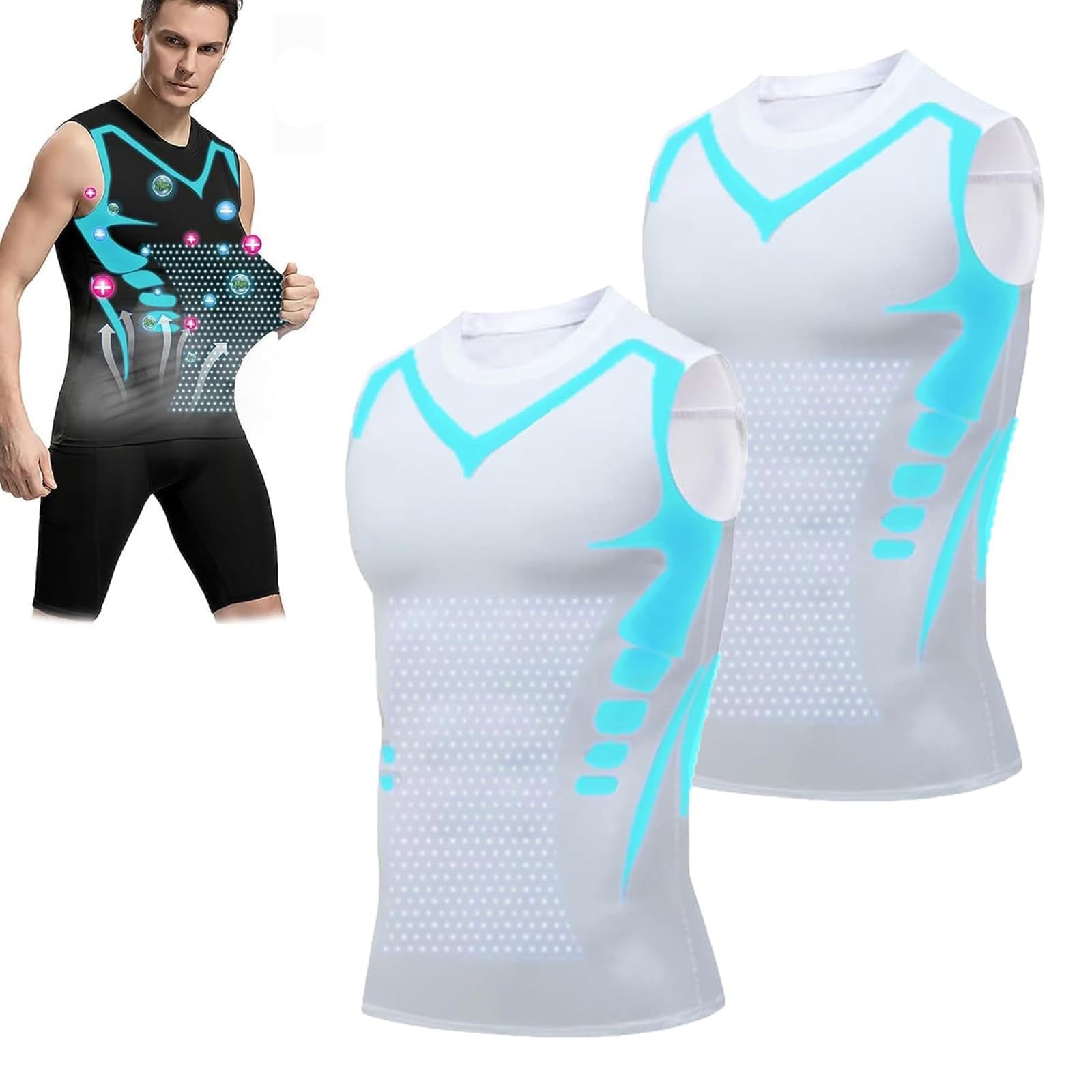 Quick-dry Men's Sports Fitted Short Sleeve Highly Elastic Breathable Moisture-wicking Fitness Training Vest-5