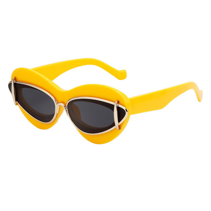 New  Fashion Cat-Eye Sunglasses for Women, Y2K Small Frame Sun Glasses, Trendy Driving Shades-5