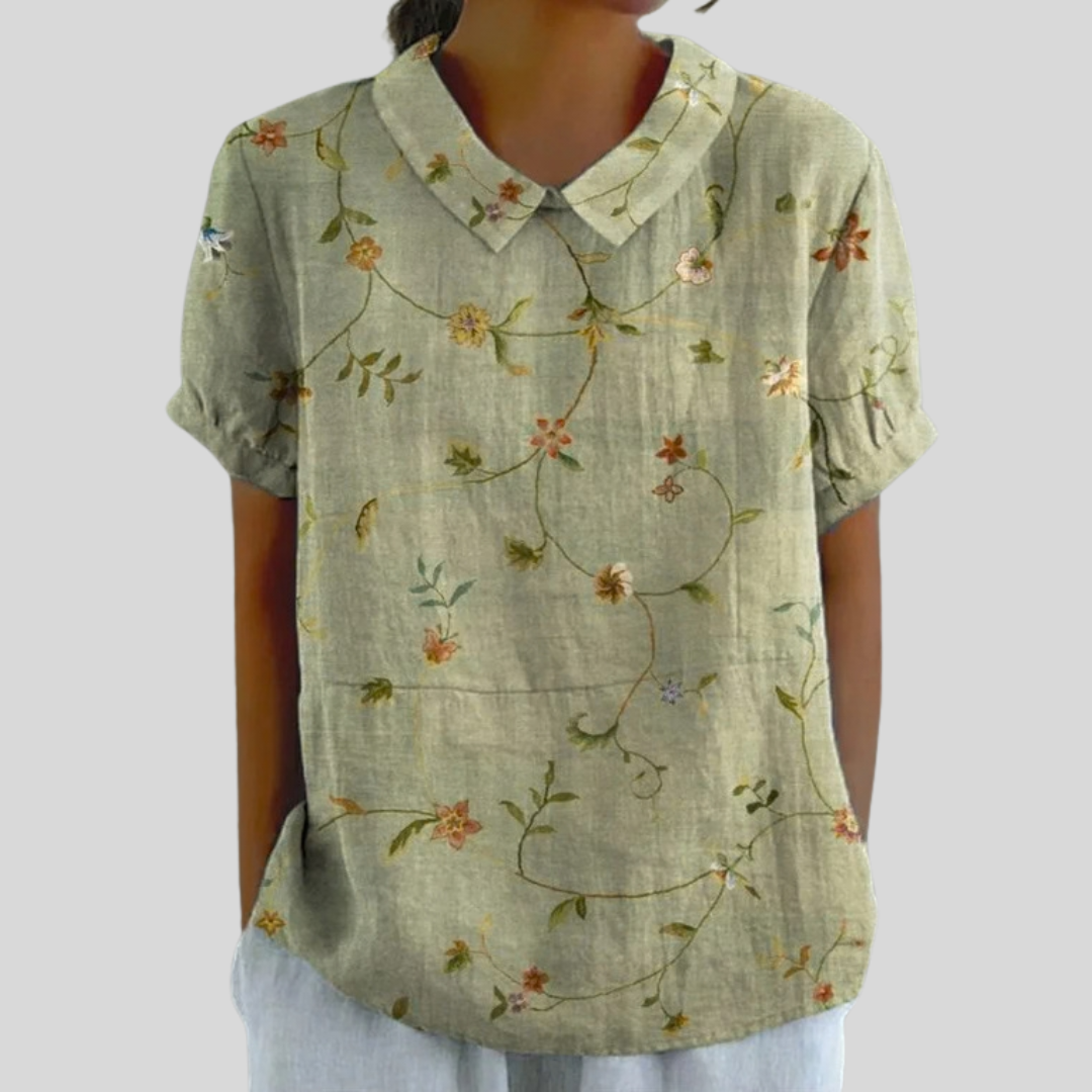 Lucinda | Country Floral Blouse-1