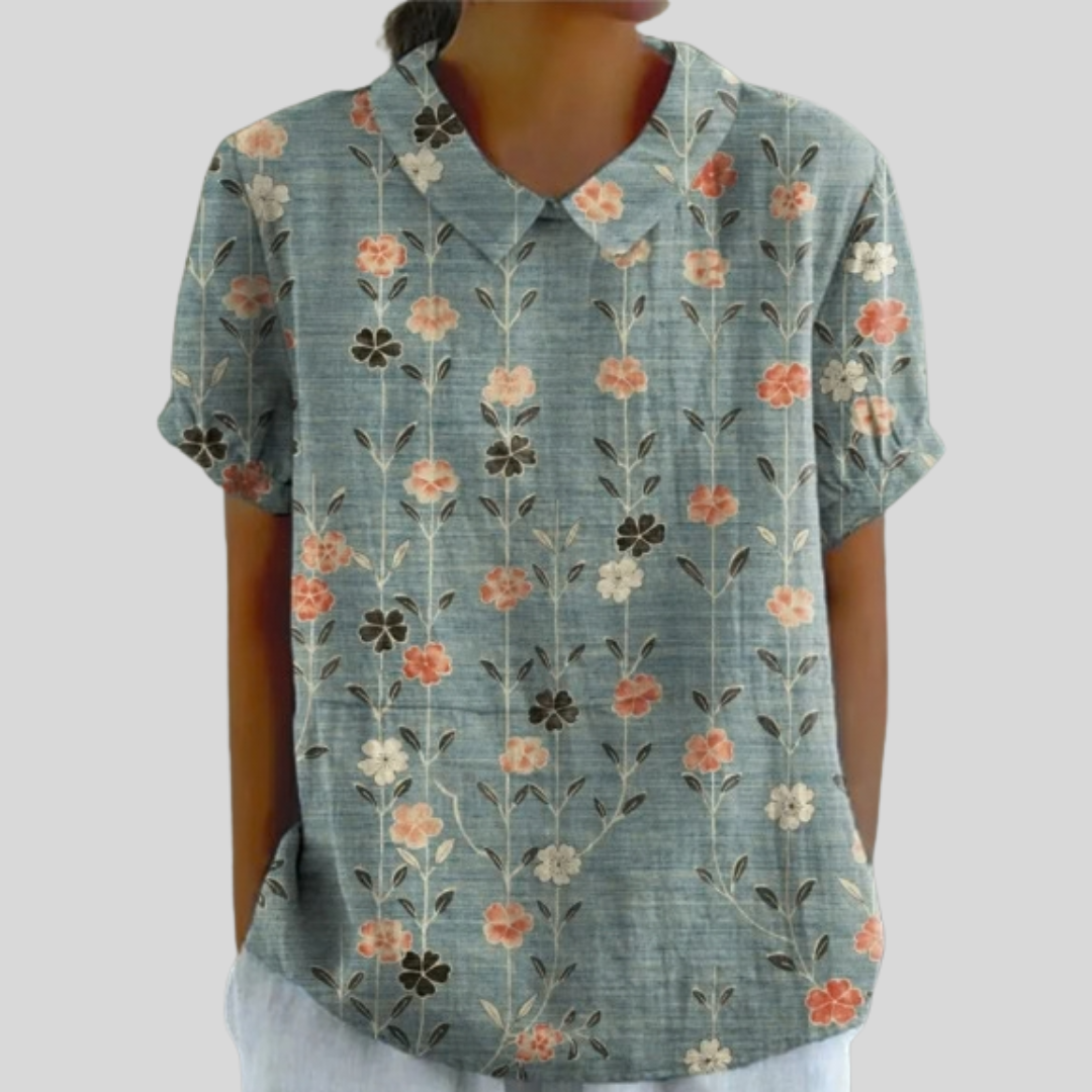 Pauline | Lined Flowers Blouse-1