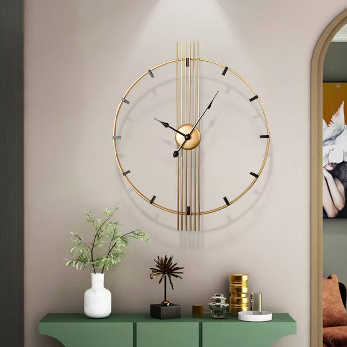 60CM Retro Decorative Wall Clock Iron Art Creative Unique Clock-3