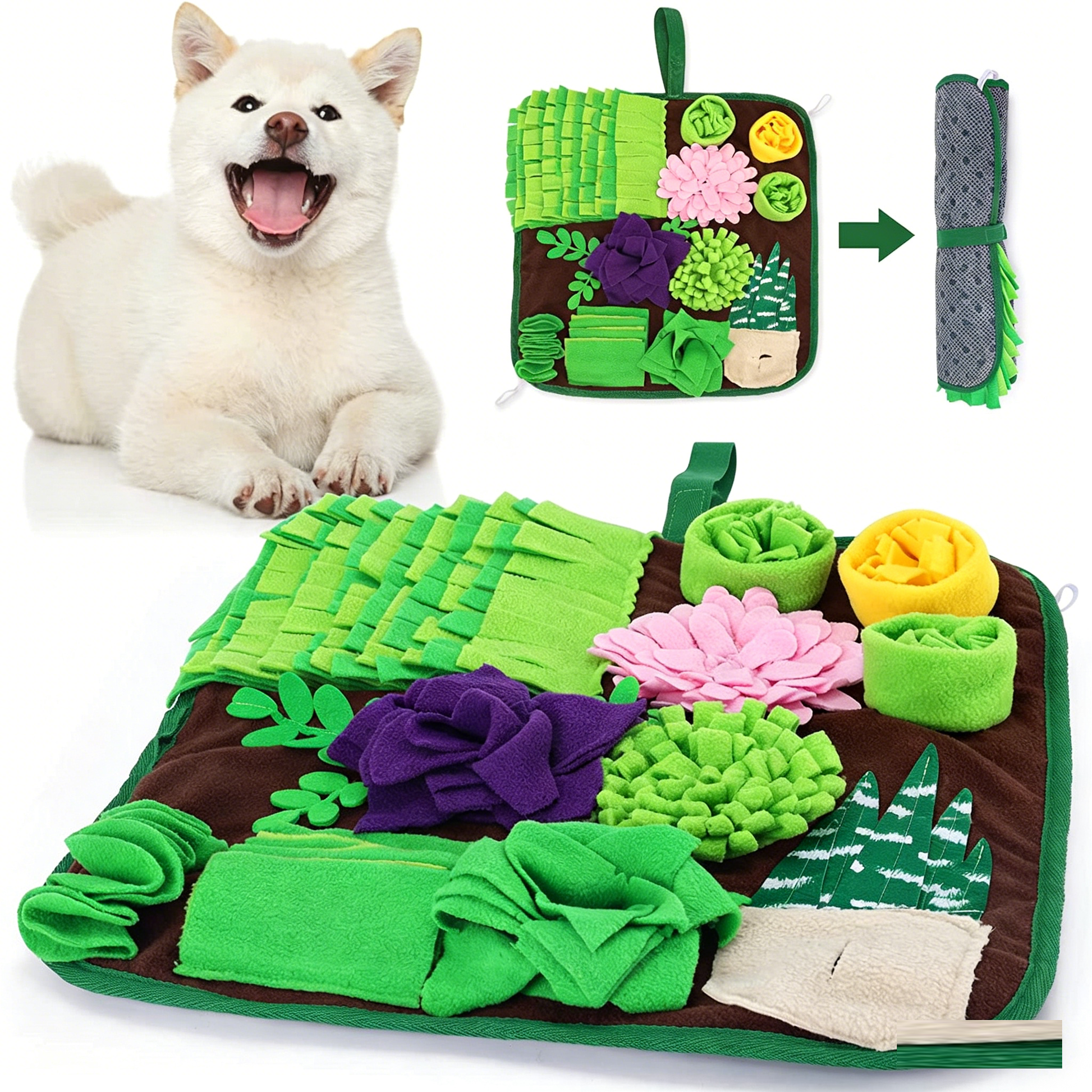 Pet sniffing pad feeding pad slow food consumption energy interactive training sniffing pad-1