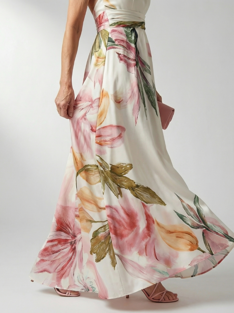 Amiel | Light Floral Maxi Dress-3