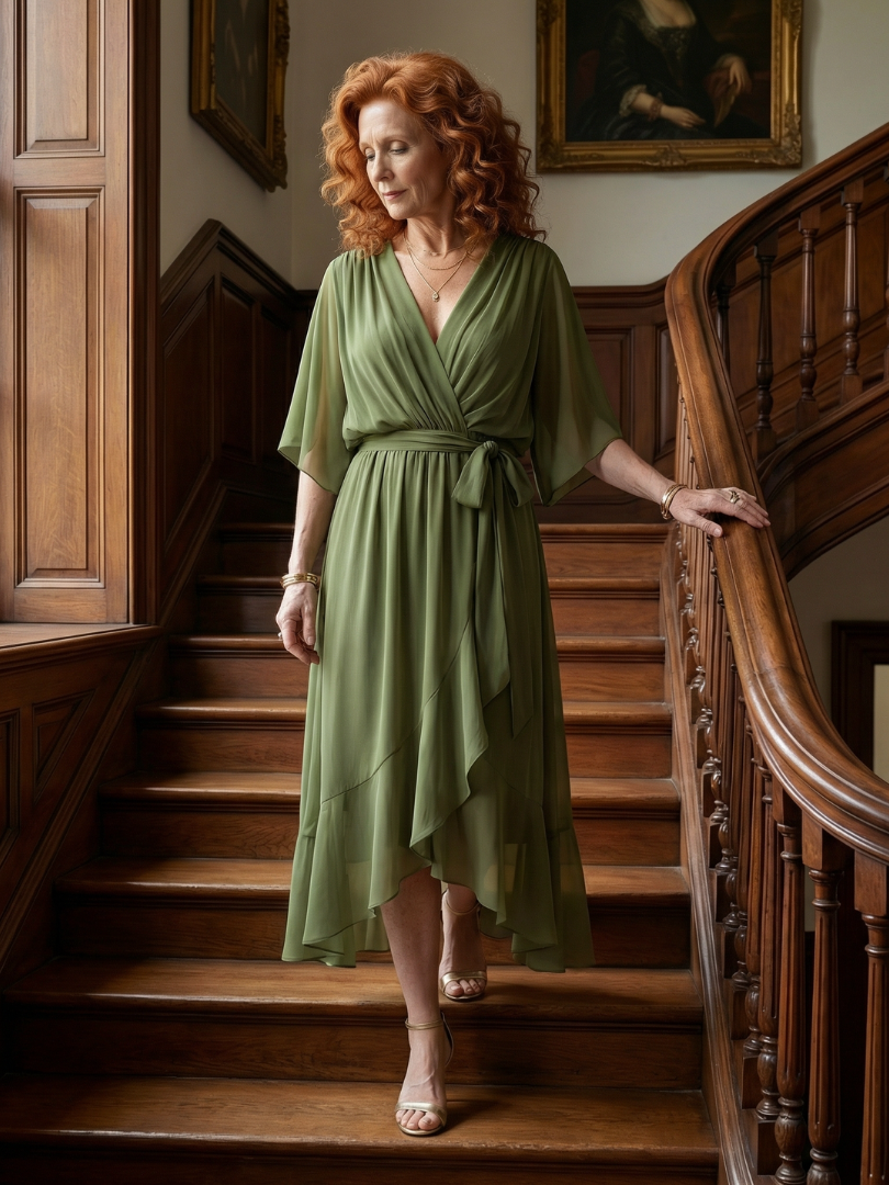 Elrica | Light Drape Midi Dress-10
