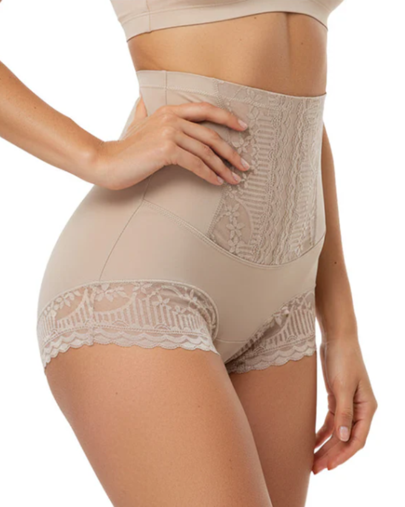 Women’s Lace High-Waisted Tummy Control Butt Lifter Briefs-2