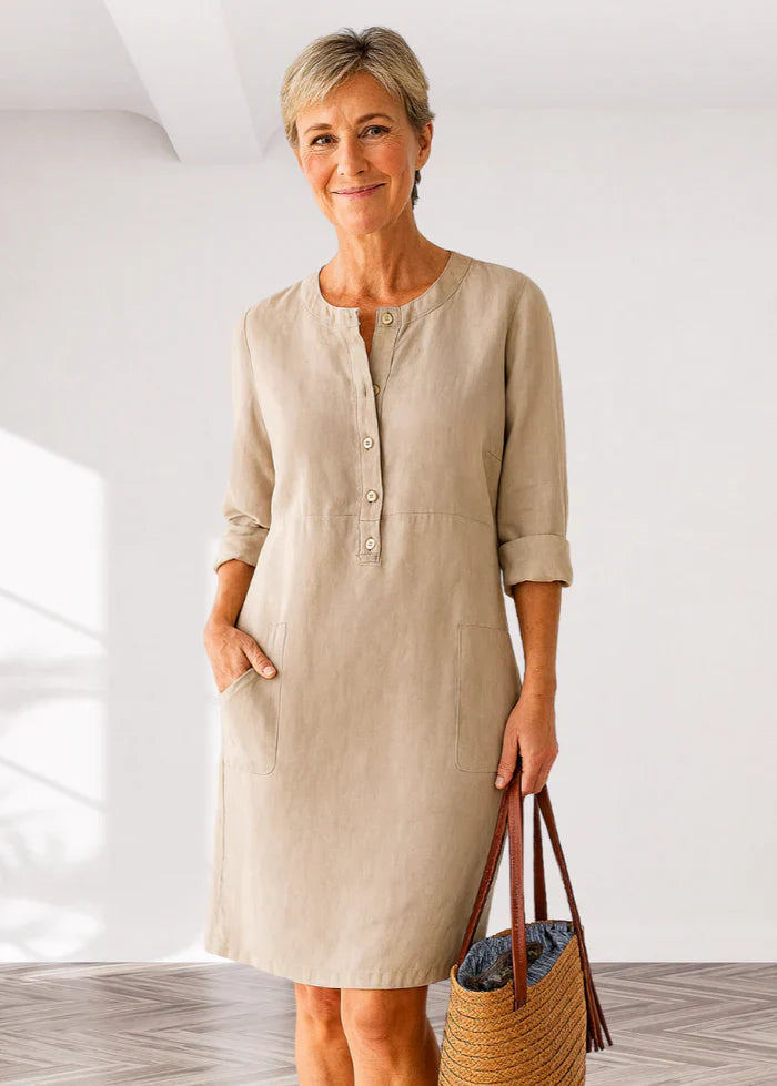 EVI | Casual Women's Dress with Relaxed Fit and Timeless Look for Every Day-3