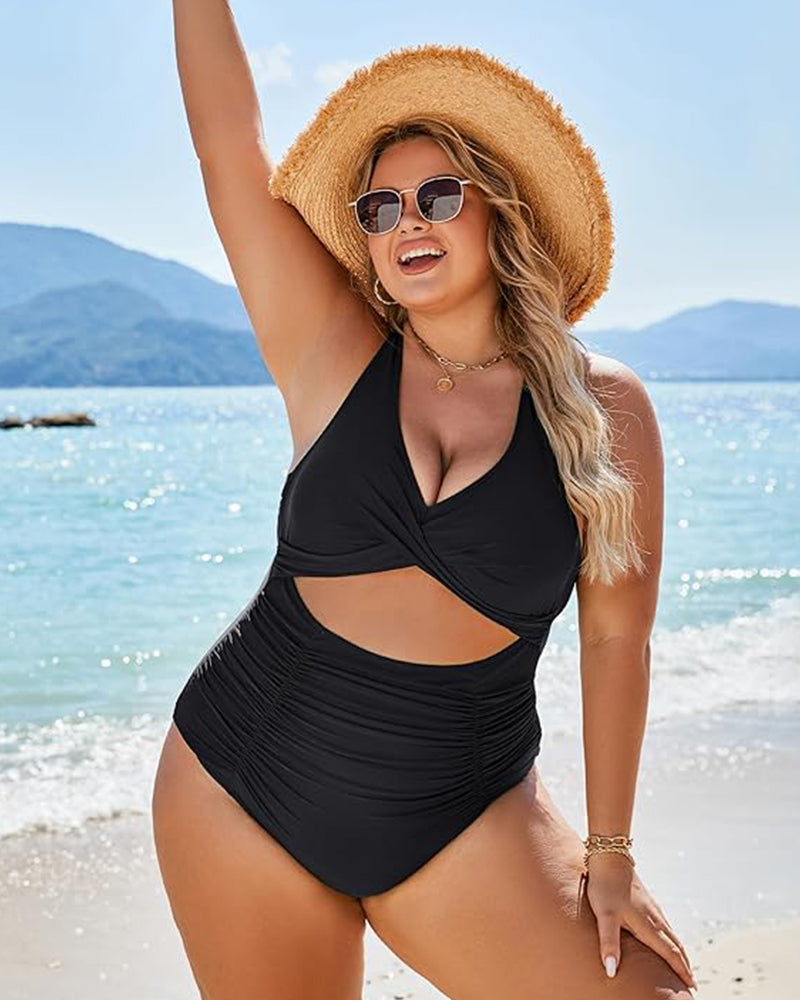 One Piece Swimsuits Push Up Tummy Control Bathing Suits-2