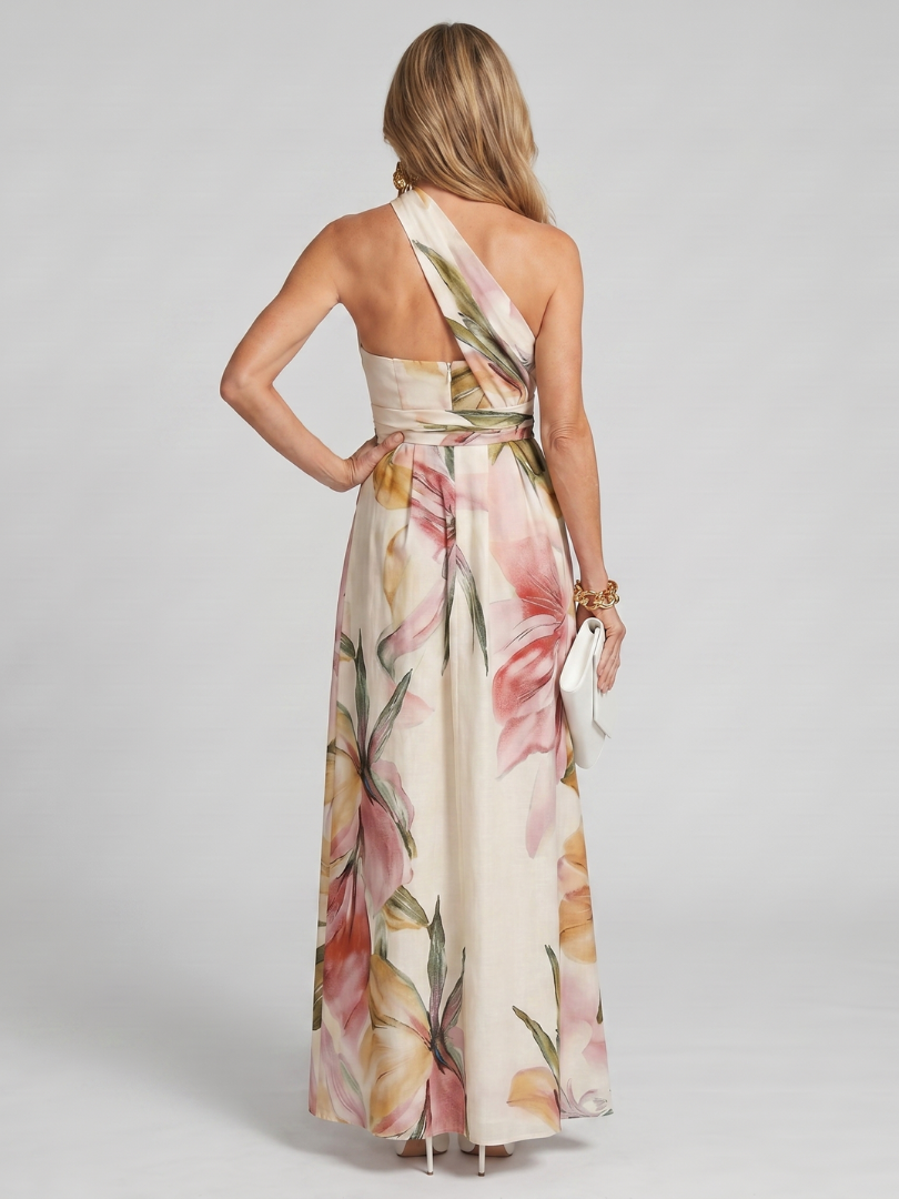 Hester | Soft Halter Flowing Skirt Maxi Dress-4