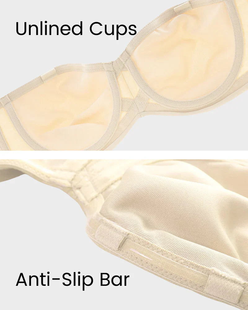 Full Support Non-Slip Convertible Bandeau Bra-13