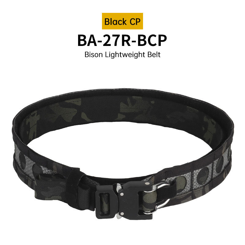 Tactical Two-Layer Battle Belt with Quick Detach Metal Buckle, MOLLE Hunting Combat Waist Belt for Airsoft Gear-3