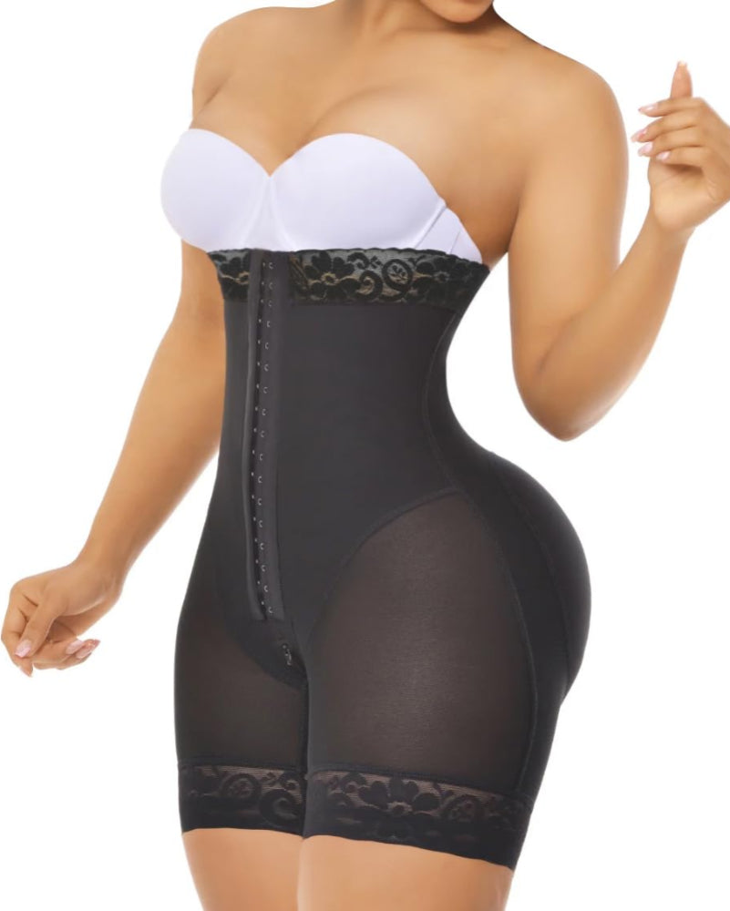 Tummy Control Shapewear for Women Fajas Colombianas Body Shaper Shorts with Zipper Crotch-5
