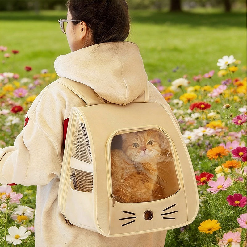 Pet Carrier Backpack, Travel Bag for Small Dogs and Cats, Breathable Mesh Car & Outdoor Carrier-1