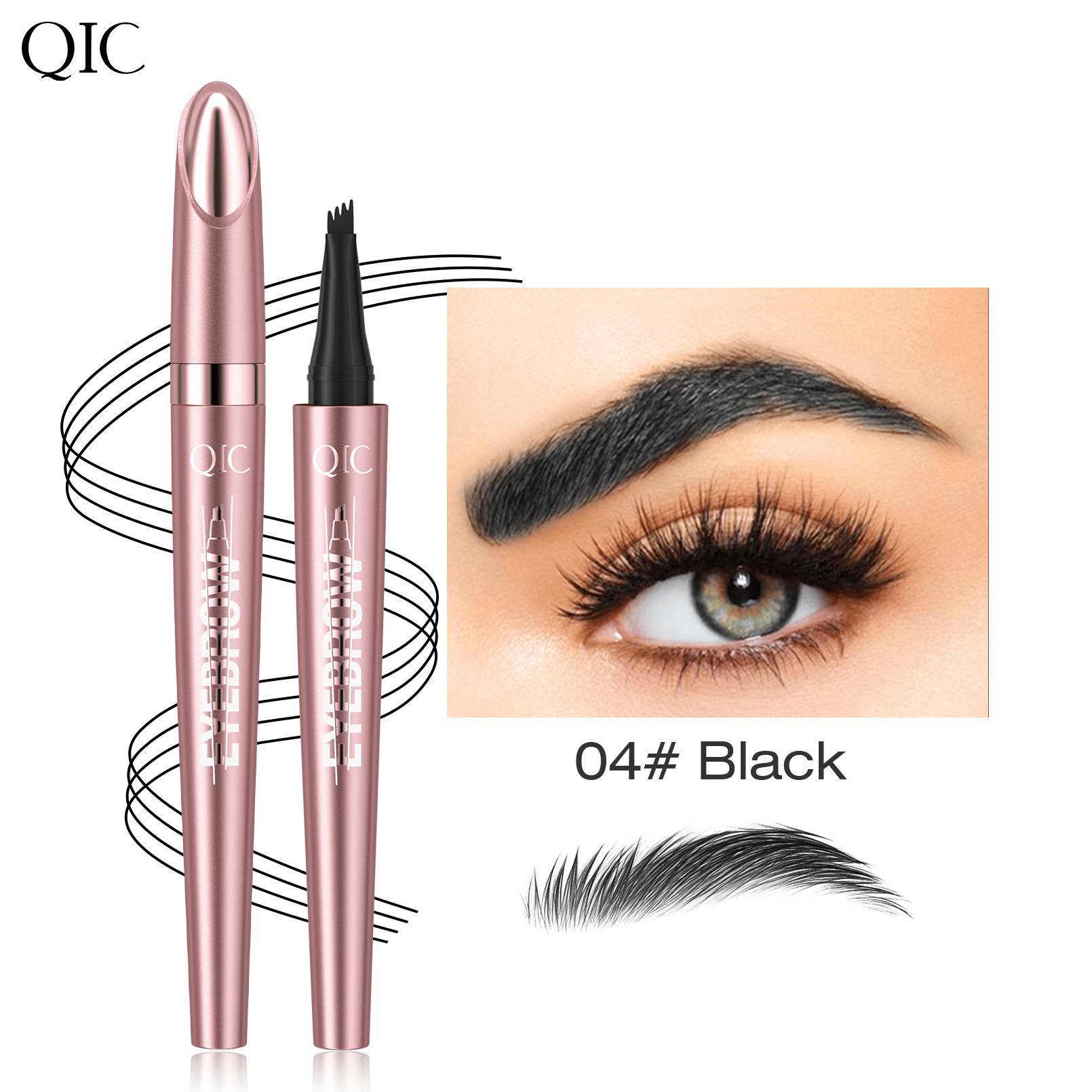 New Waterproof Micro-Fork Eyebrow Pencil, Long-Lasting Brow Pen for Natural Hair-Like Strokes-14