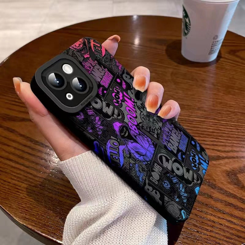 Trendy brand suitable for iPhone 13/14 Promax Apple 12/11 cartoon phone case XR all inclusive XS soft 7p-2