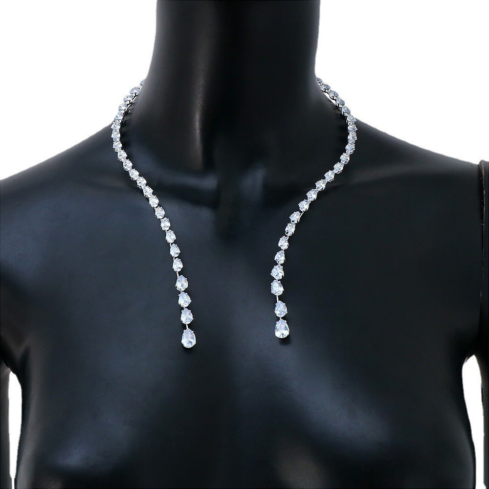 Fashionable and minimalist droplet opening collar and neck chain-4