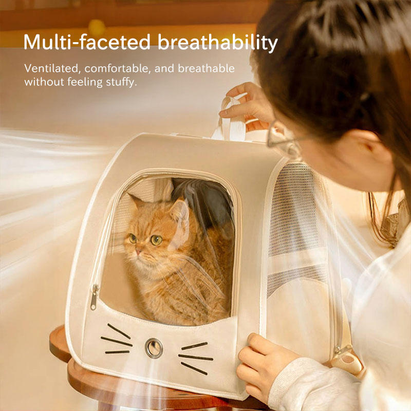 Pet Carrier Backpack, Travel Bag for Small Dogs and Cats, Breathable Mesh Car & Outdoor Carrier-3