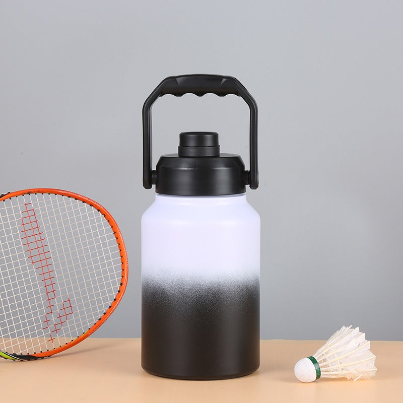Double Wall Half Gallon Insulated Water Bottle Jug 64oz 128oz Stainless Steel Sports Water Flask with Handle-6