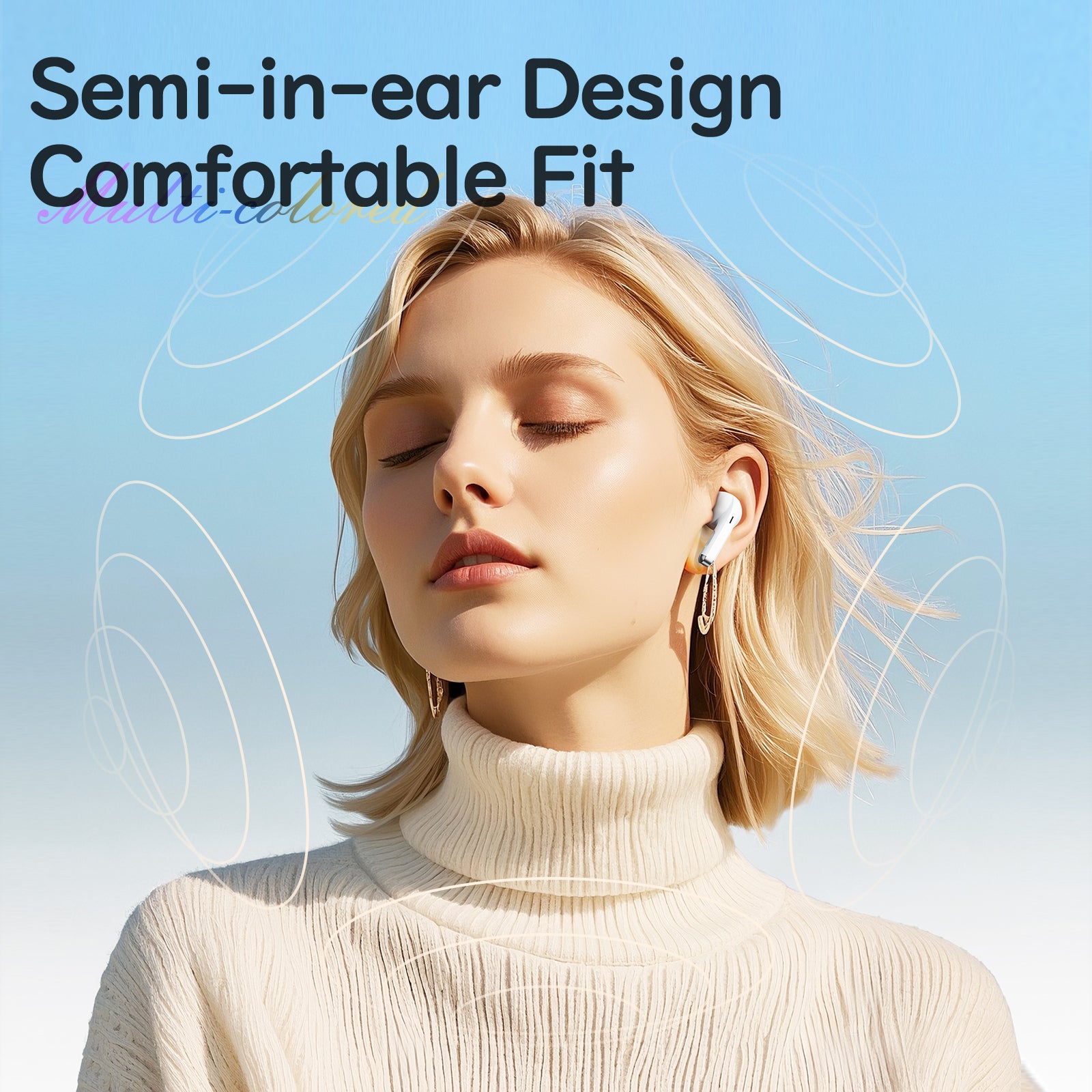 Semi-In-Ear Wireless Earphone Colorful Series-5