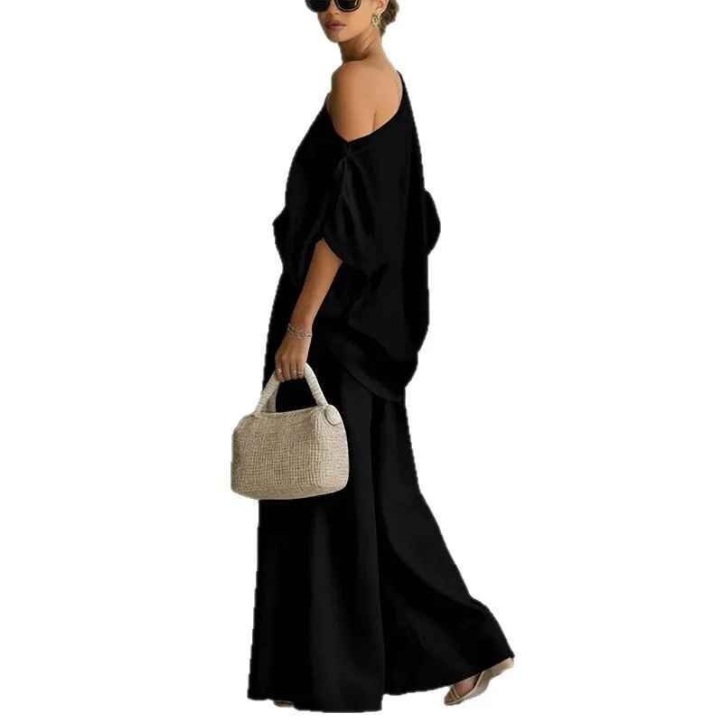 Lisa | Soft Off-Shoulder Top and Tapered Pants Set-9