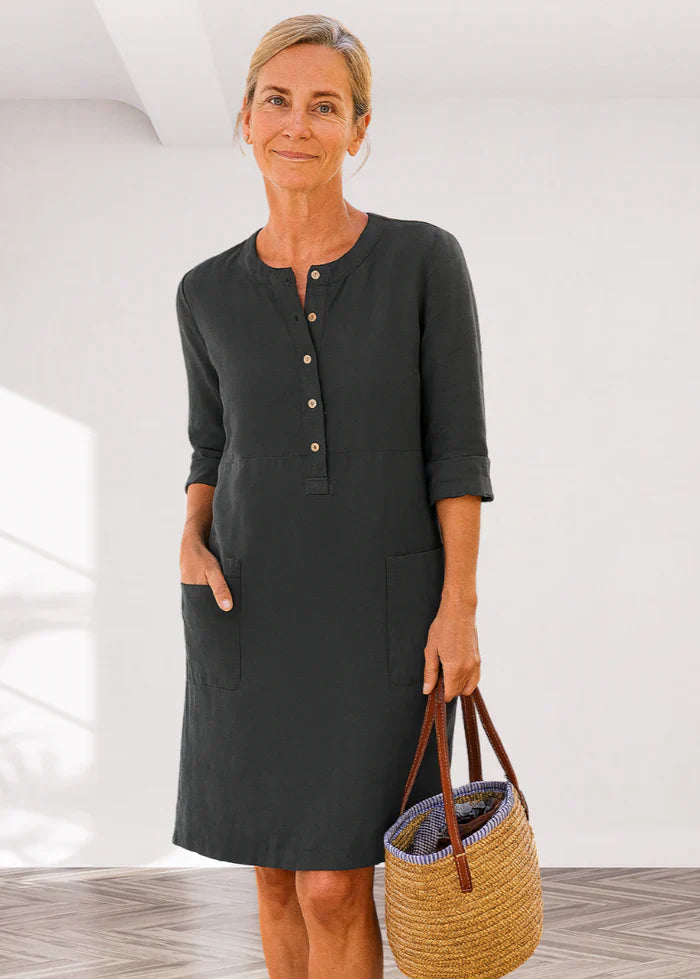 EVI | Casual Women's Dress with Relaxed Fit and Timeless Look for Every Day-5