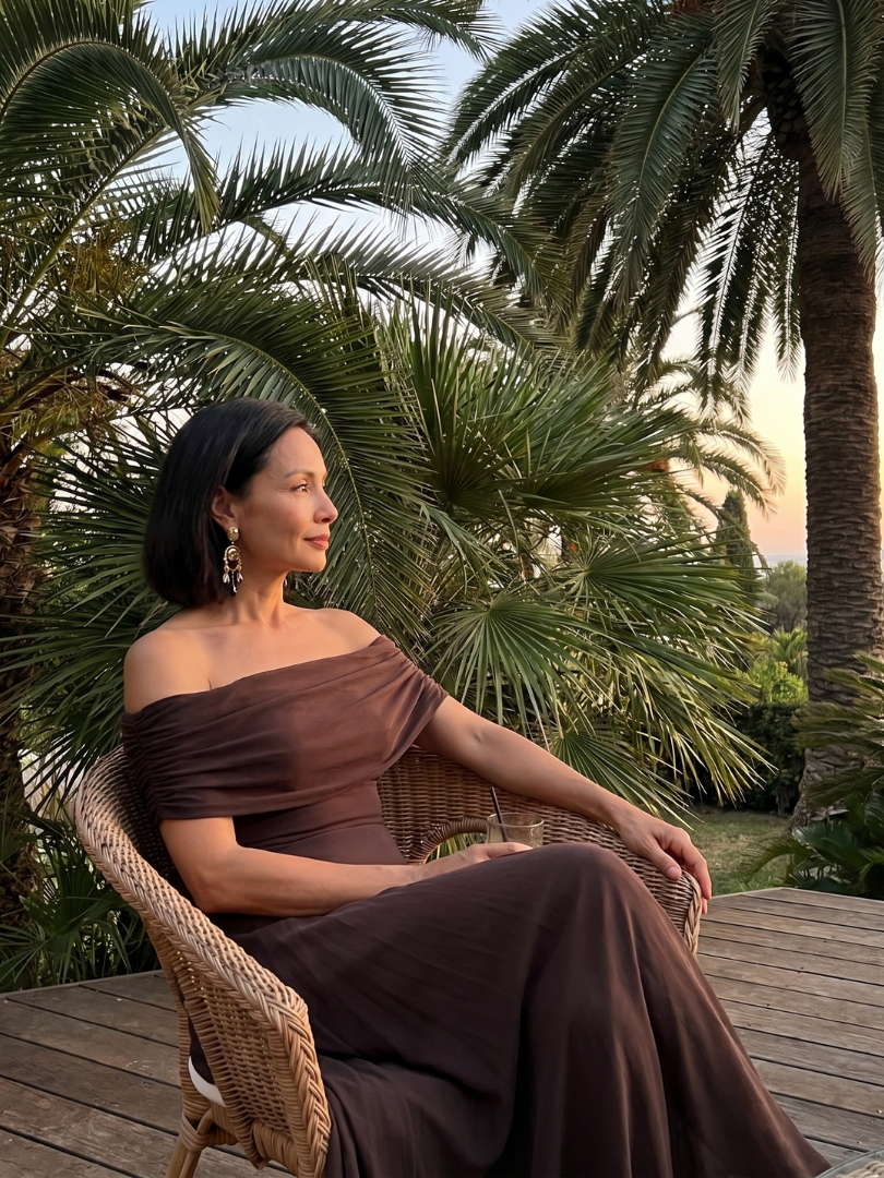 June | Off Shoulder Draped Midi Dress-9