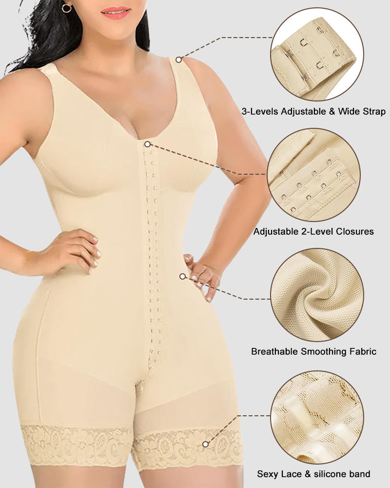 Double Compression Tummy Control Shapewear With Bra-7
