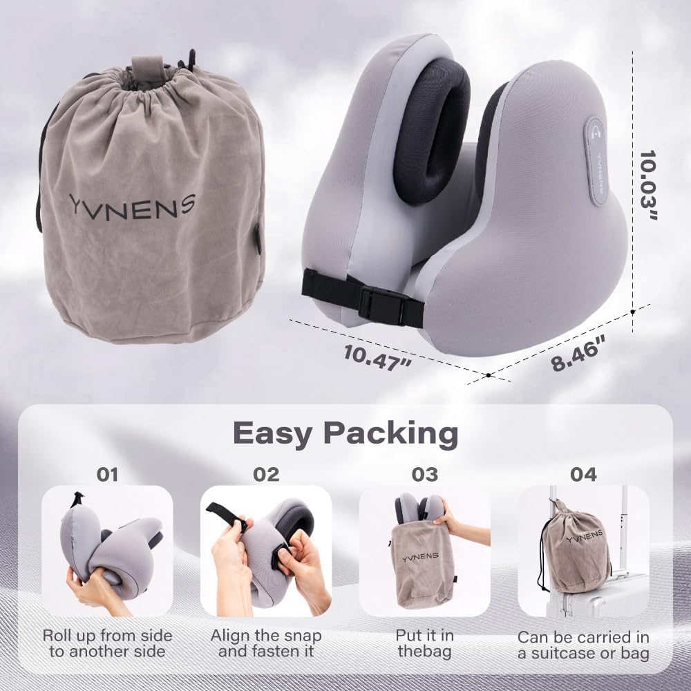 Yvnens 飛機旅行枕帶藍牙耳機-5