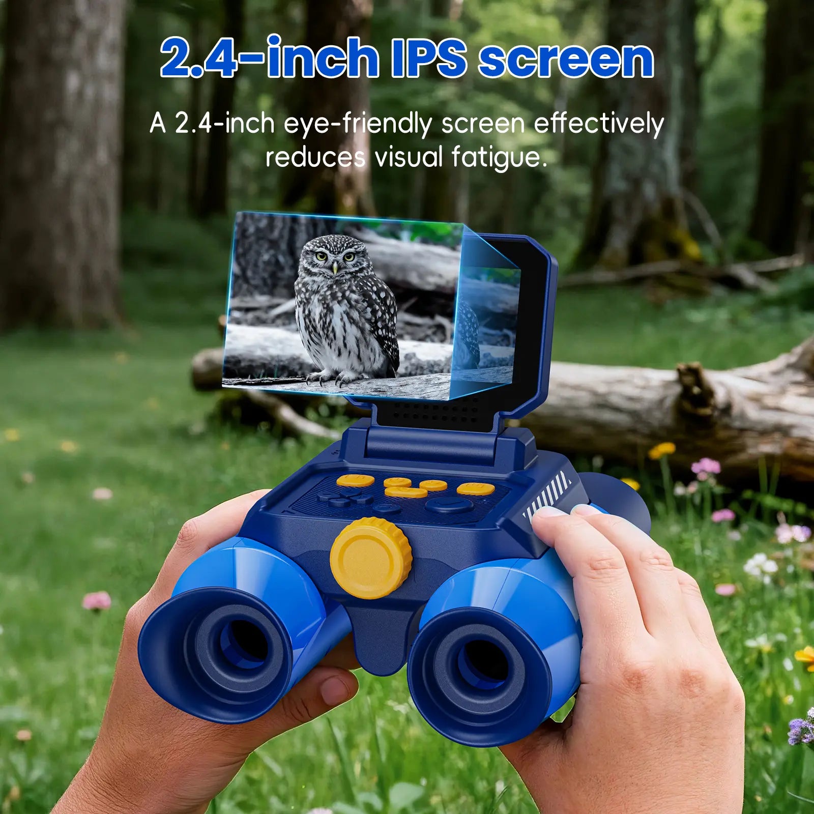 ASPOVEN Magic Adventures Binoculars with 2.4" IPS Screen 10X Zoom+7 IR Nightvisio Multiple Adventure Toy-8