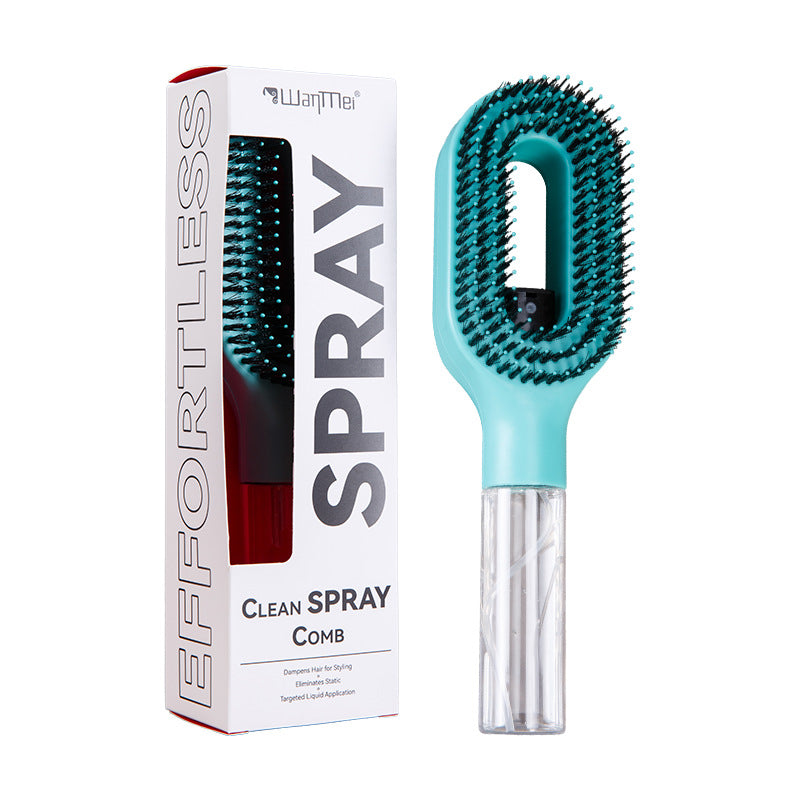 Multifunctional Mist Spray Comb with Transparent Spray Bottle, Hollow Handle, Hair Straightening Comb, Export Hair Care Tool-7