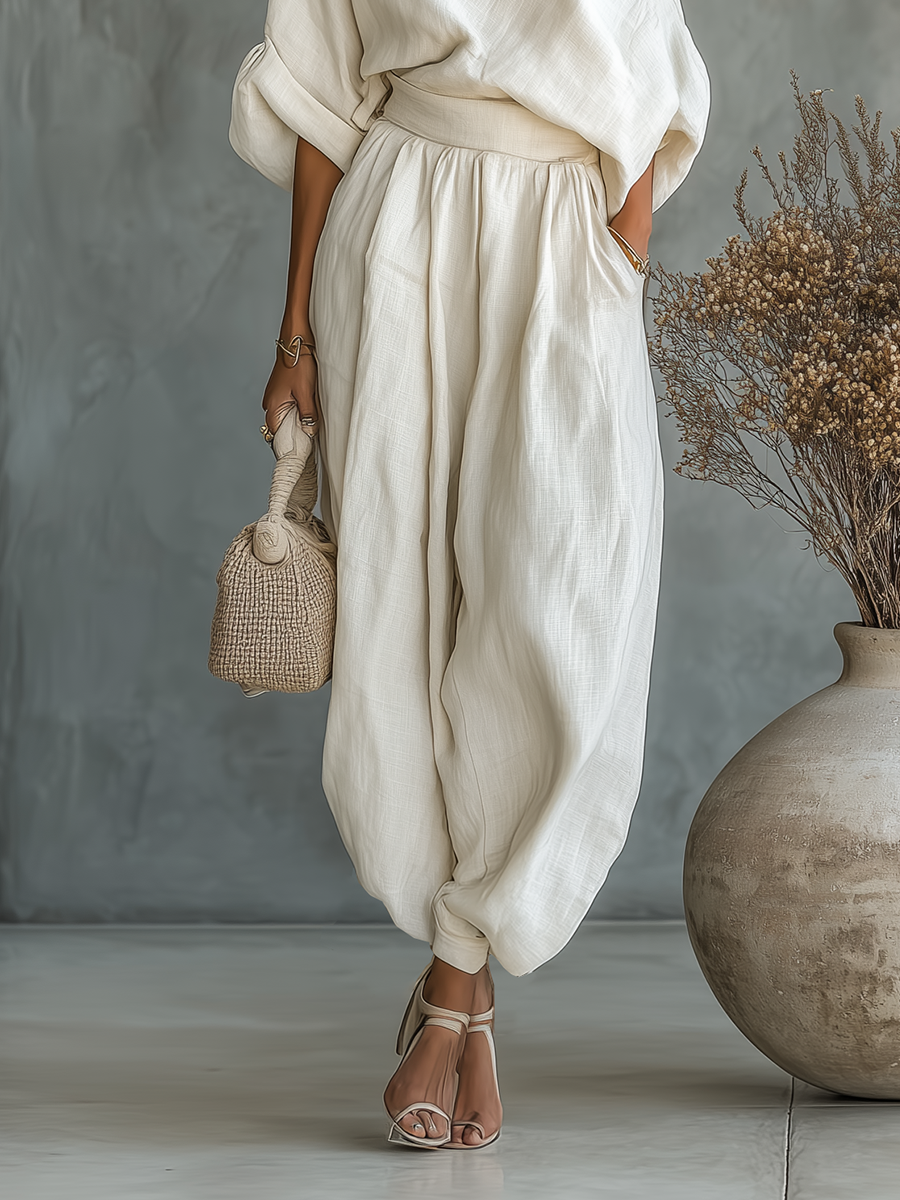 Lisa | Soft Off-Shoulder Top and Tapered Pants Set-4