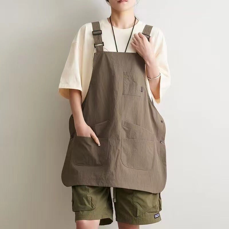 Double-Sided Waterproof Kitchen Apron – Adjustable Unisex Chef Apron, Pure Color Household Cooking Workwear-2