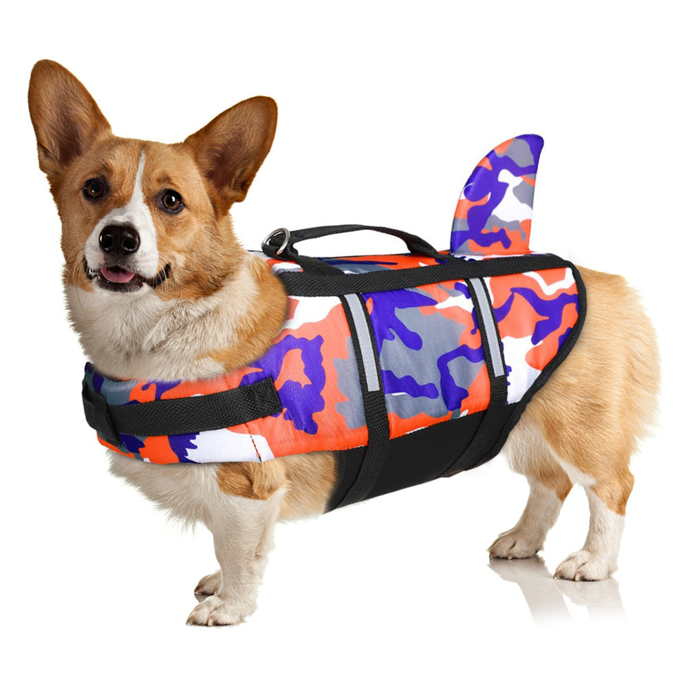 Dog Life Jacket Lightweight Adjustable Velcro Medium to Large Dog Swimwear-7