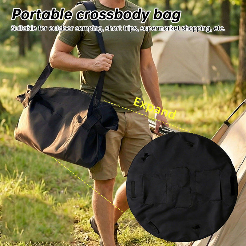 Foldable Travel Duffel Bag + Picnic Blanket - Large Capacity Waterproof Tote for Weekend, Gym & Beach Trips-3