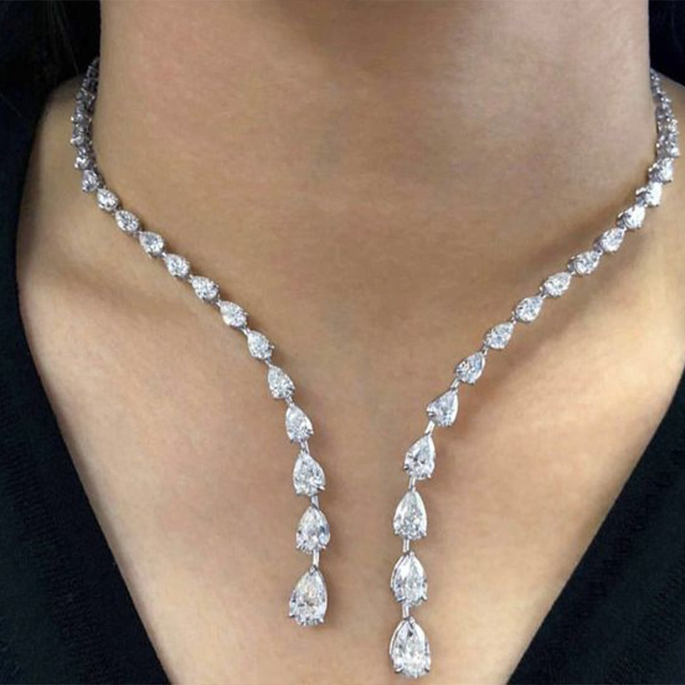 Fashionable and minimalist droplet opening collar and neck chain-1
