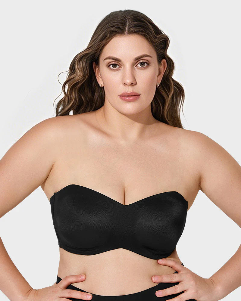 Full Support Non-Slip Convertible Bandeau Bra-5