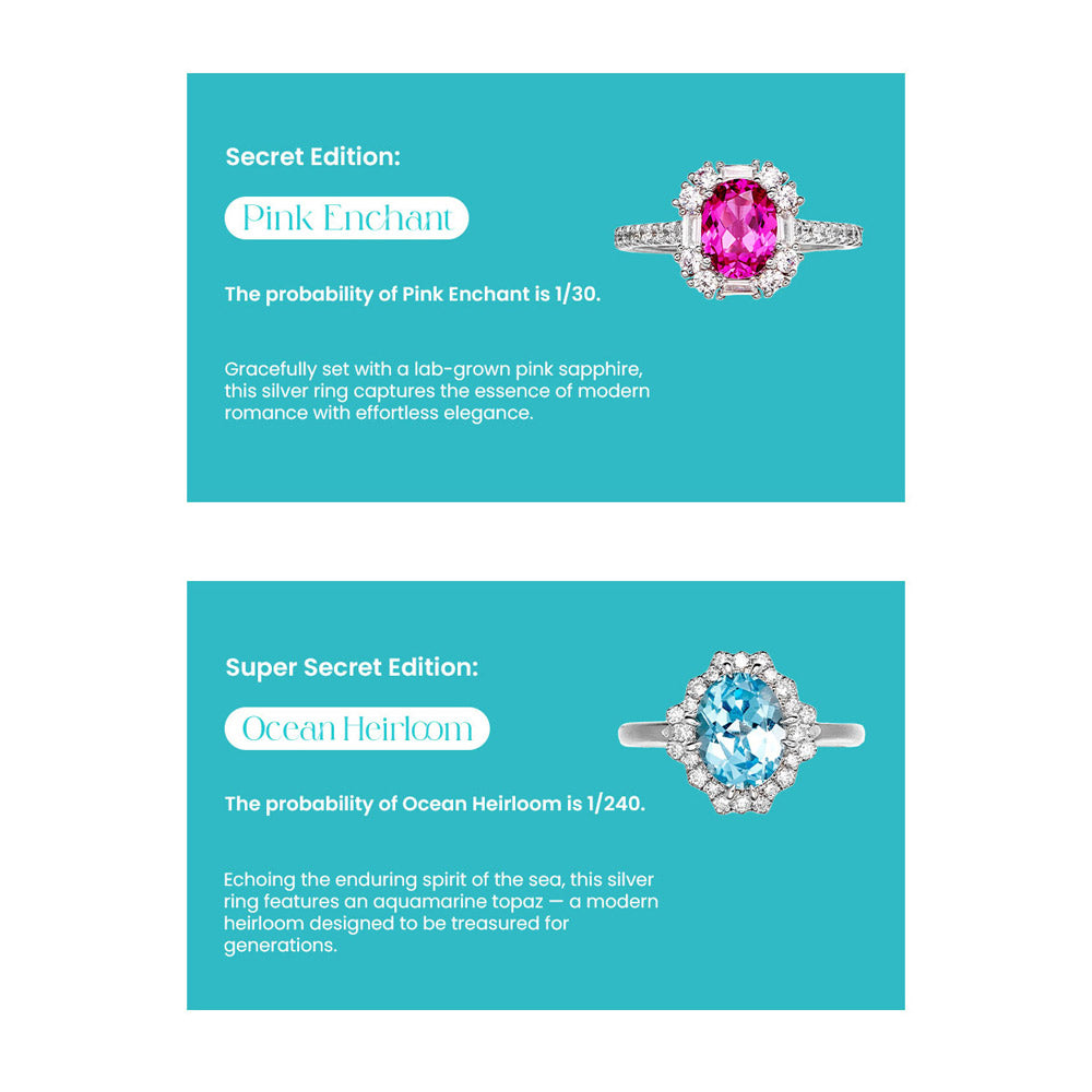 Fizz & Rizz by Yorkett Sterling Silver Sized Ring Mystery Box-3