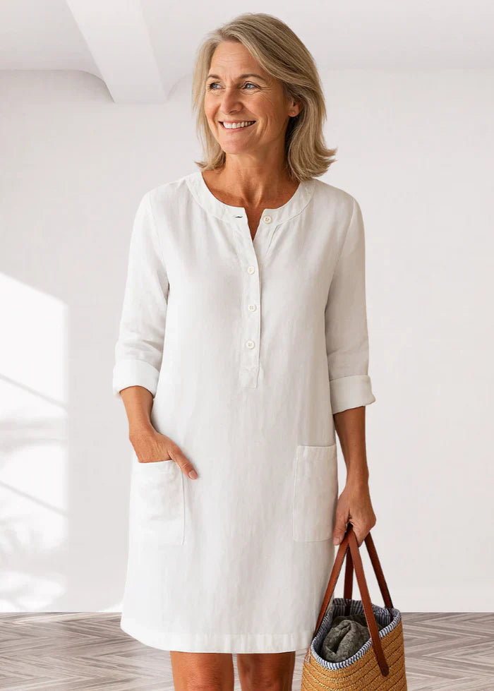 EVI | Casual Women's Dress with Relaxed Fit and Timeless Look for Every Day-4