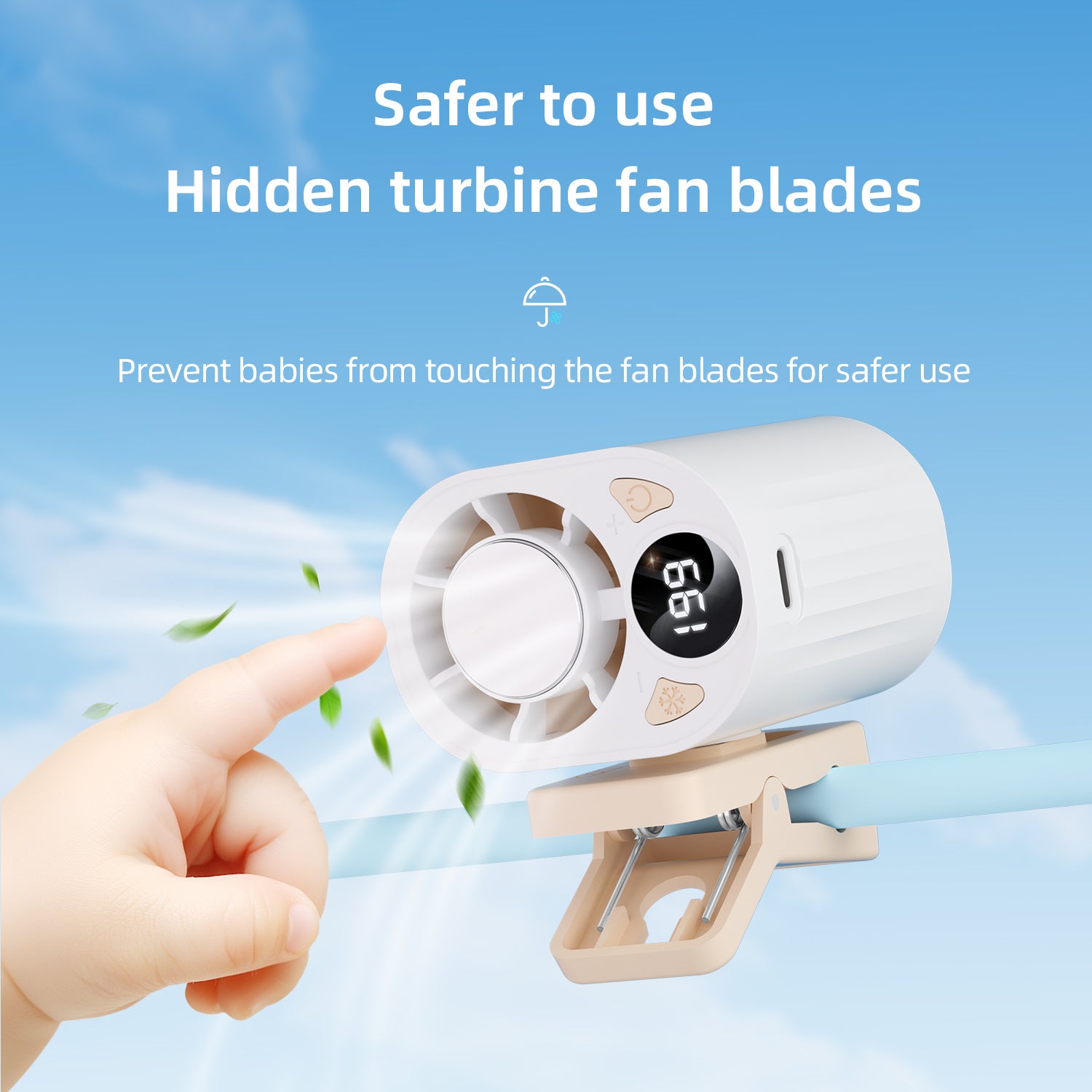 Mini Clip-on Fan Portable Outdoor Ice Compress  Fan USB Charging-8