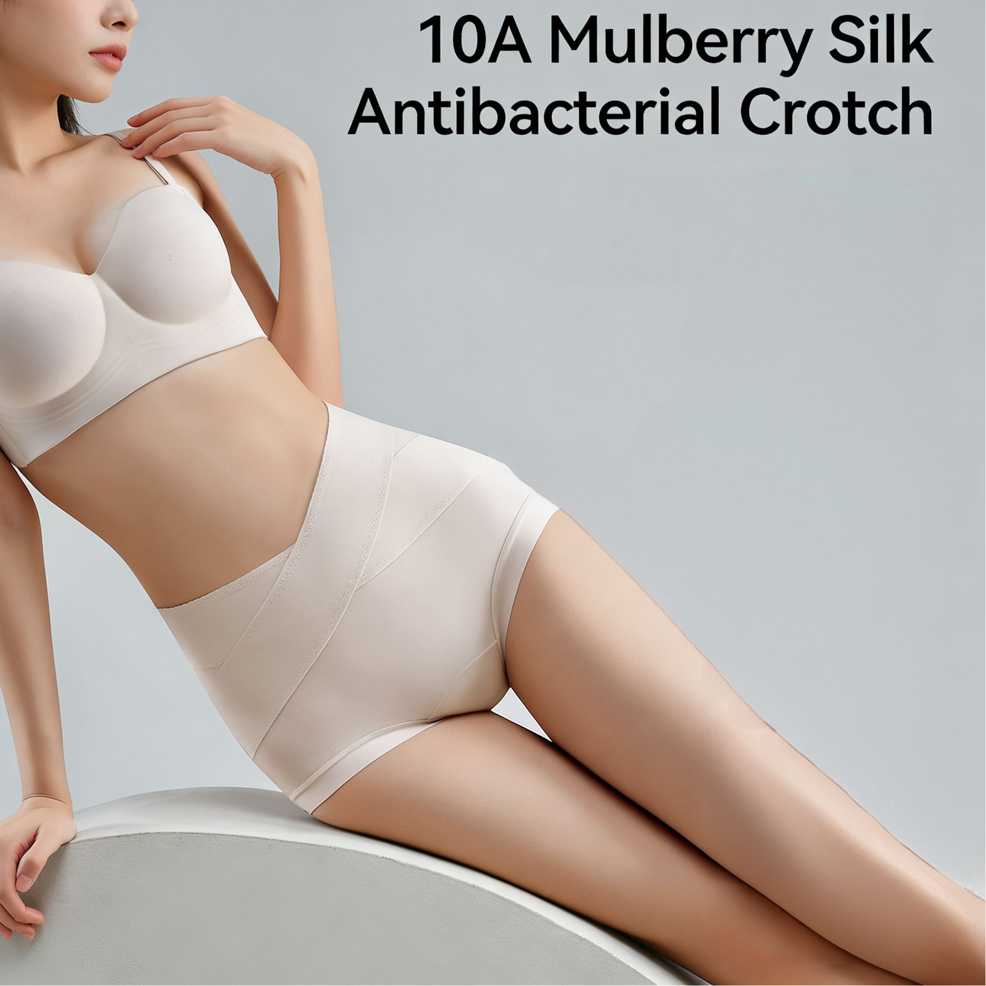 Women's 60S Lenzing Modal Underwear High Waist Non-Stuck Crotch Hyaluronic Acid Mulberry Silk Extended Crotch-1