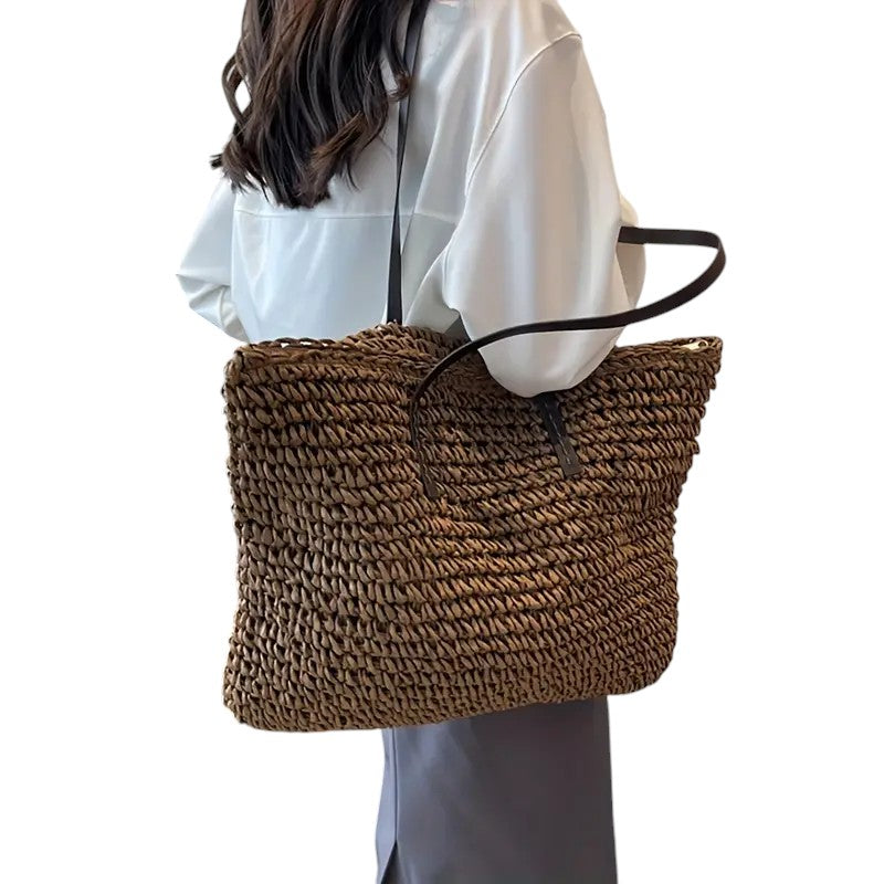 Olivia - Woven Tote Bag-6