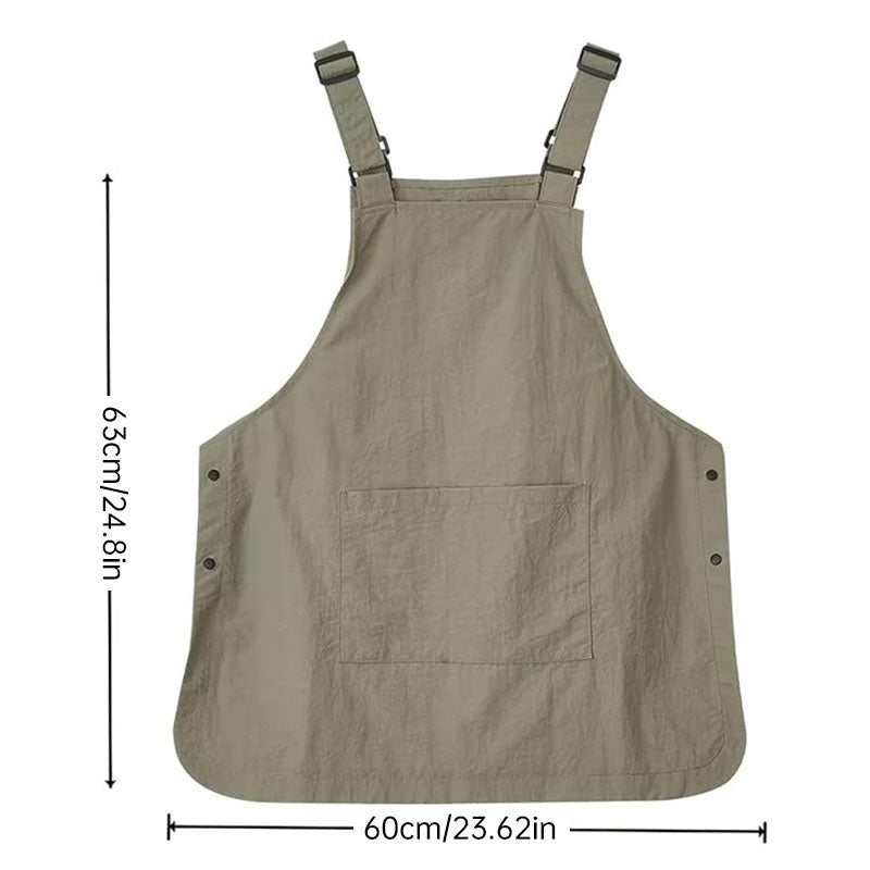 Double-Sided Waterproof Kitchen Apron – Adjustable Unisex Chef Apron, Pure Color Household Cooking Workwear-4