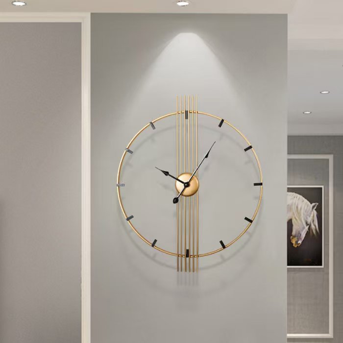 60CM Retro Decorative Wall Clock Iron Art Creative Unique Clock-2