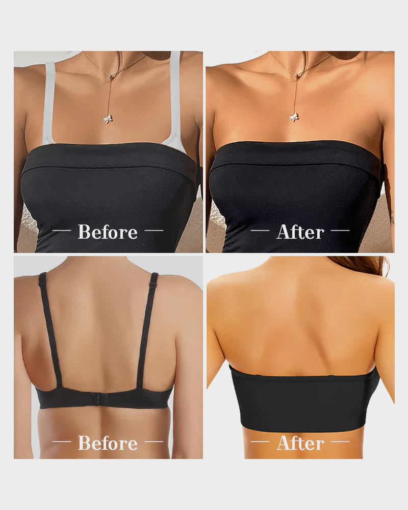 Non-Slip Bandeau Seamless Wireless Strapless Bra-5