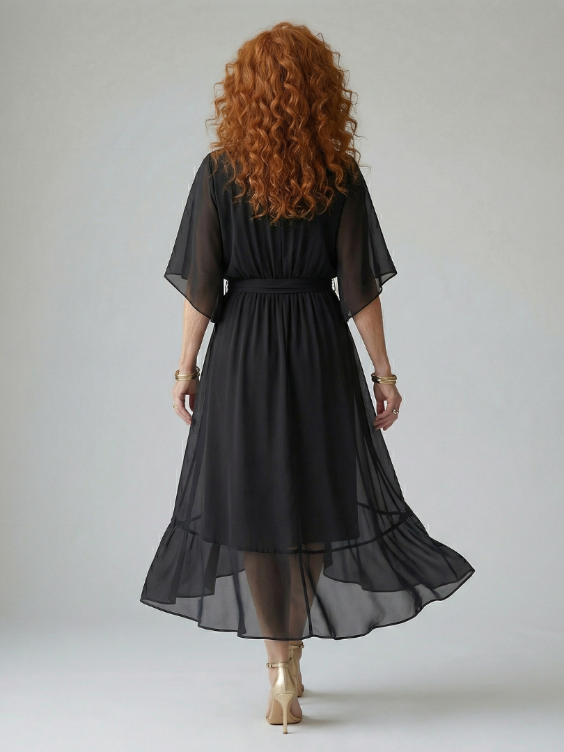 Elrica | Light Drape Midi Dress-6