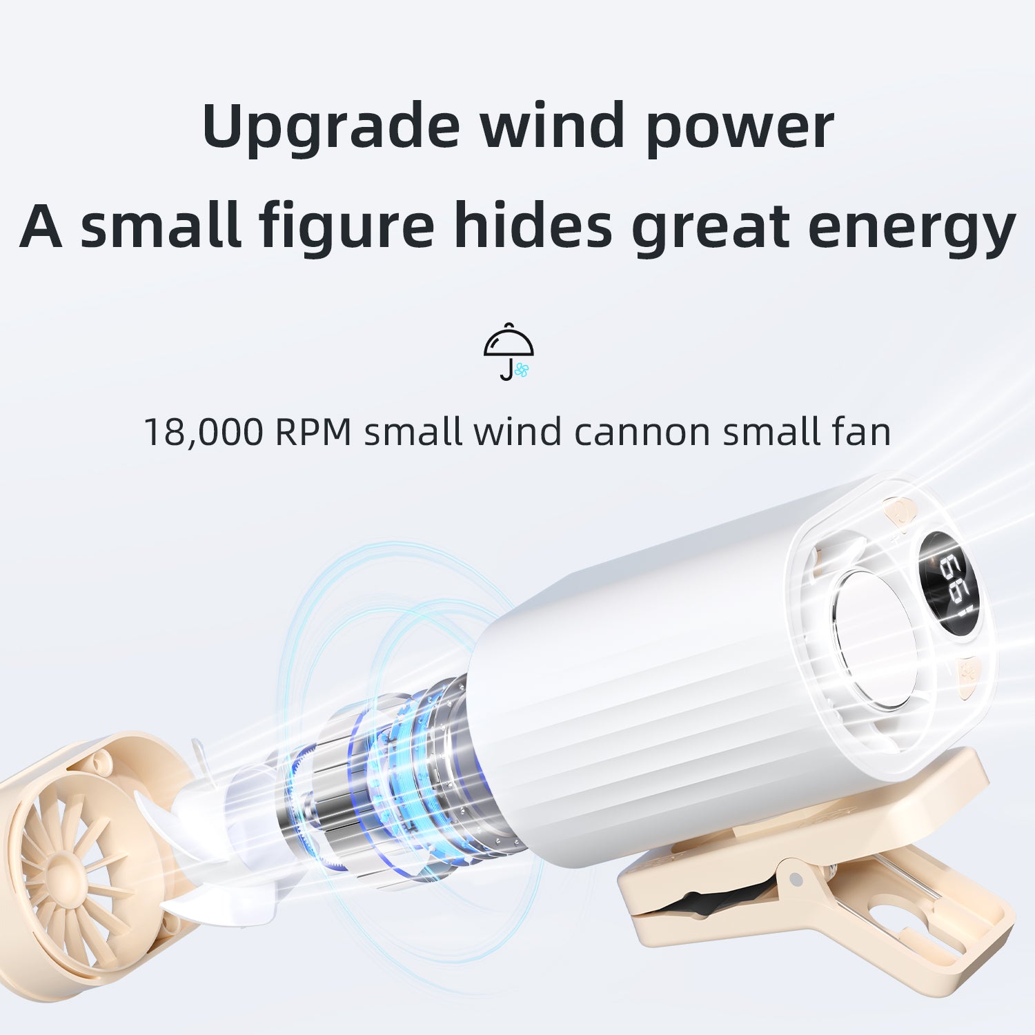 Mini Clip-on Fan Portable Outdoor Ice Compress  Fan USB Charging-9